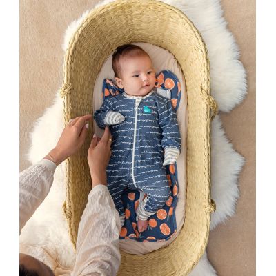 Love to Dream, Salopeta din bumbac cu fermoar, 3-6 luni, Denim