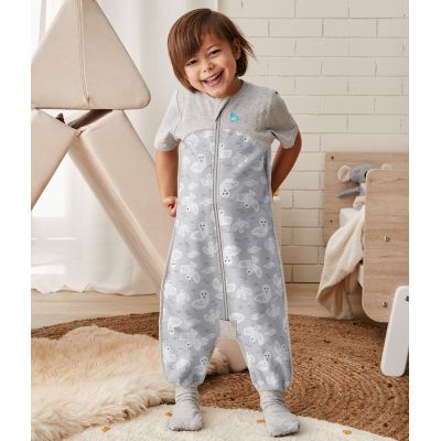 Love to Dream, sac de dormit cu picioruse si maneca scurta, 1 TOG, 12-24 luni, Gri