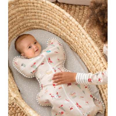 Love to Dream, sac de dormit pentru infasat Swaddle Up, 3.5-6kg, 1 TOG, Snow Party