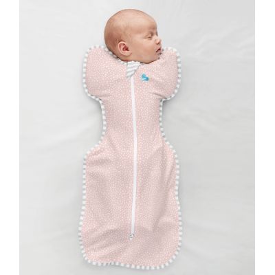 Love to Dream, sac de dormit pentru infasat Swaddle Up din bambus, 2.2-3.8kg, 1 TOG, Pink Dot