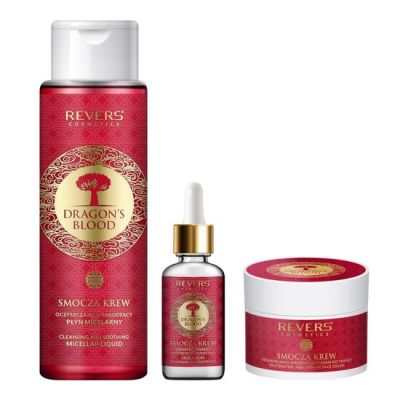Pachet ingrijire ten Dragon' Blood Revers - apa micelara, crema de ten si ser ingrijire