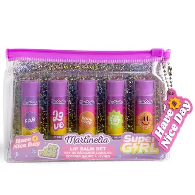 Set 5 balsam de buze cu arome de fructe Super Girl, 44057, Martinelia
