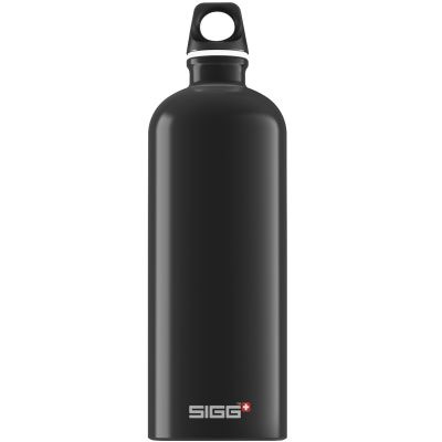 Bidon din aluminiu Traveller Black, 1l