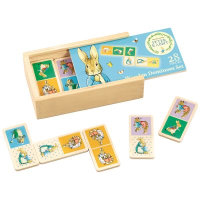 Joc Domino din lemn Peter Rabbit, 28 piese