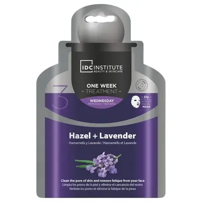 Masca faciala cu extract de Alunul vrajitoarelor + Lavanda , IDC Institute 30902, 22 gr