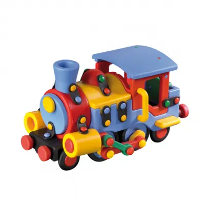 Jucarie de construit mic-o-mic 3D Locomotiva 089.027, 19.1 cm