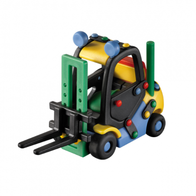 Jucarie de construit mic-o-mic 3D Stivuitor 089.087, 18 cm