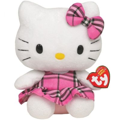 Jucarie din plus Hello Kitty Pink Kilt, 14 cm