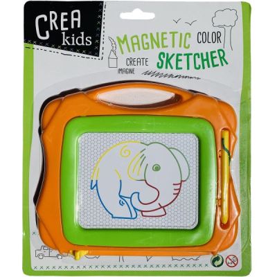 Tablita magnetica mini pentru desenat, 16 x 14 cm, portocaliu/verde