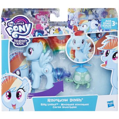 Set 2 figurine Rainbow Dash Silly Looks, 4 / 8 cm, My Little Pony