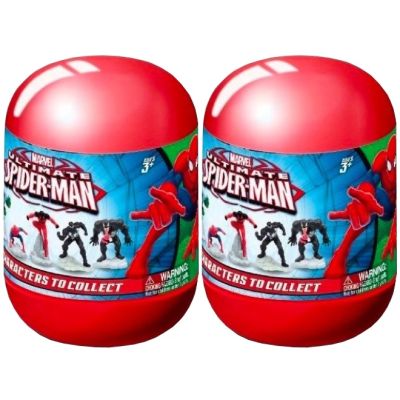 Set 2 mini- figurine surpriza in capsula de plastic, Spiderman