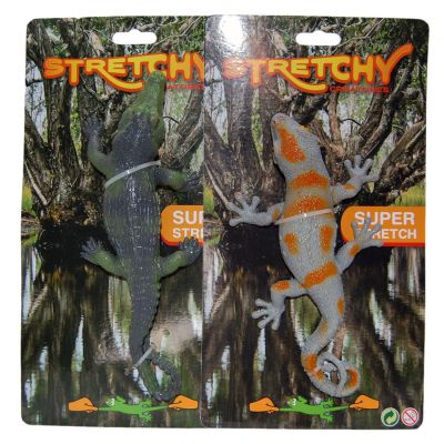 Set 2 crocodili super elastici din silicon, kaki/gri, 25 cm