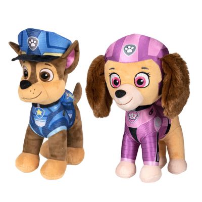 Set 2 jucarii din plus Chase 19 cm si Skye 18 cm, Paw Patrol Movie
