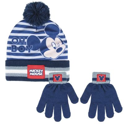 Set caciula si manusi Mickey Mouse, 5+ ani