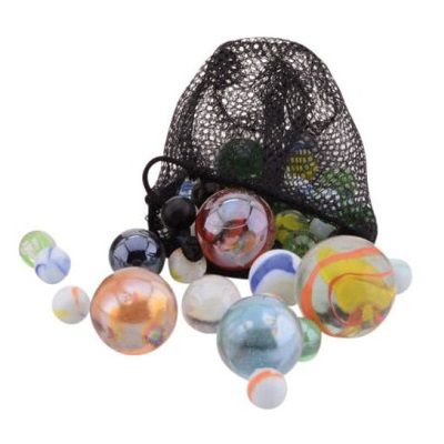 Bile multicolore din sticla, 14 - 35 mm, 500 grame