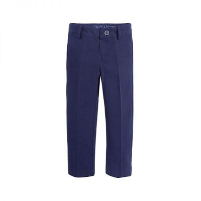 Pantaloni bleumarin din in (3527), 116 cm