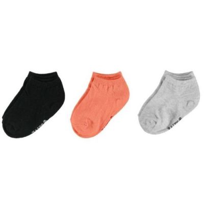 Set 3 perechi sosete scurte (10538), Negru/Portocaliu/Gri, 36-37