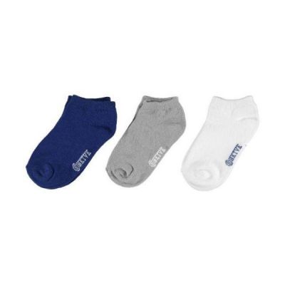 Set 3 perechi sosete scurte (10766), Albastru/Gri/Alb, 37-38