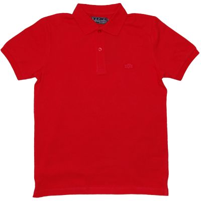 Tricou polo rosu cu maneca scurta (890), 12 ani / 152 cm