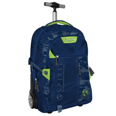 Troler Spirit Pattern, Albastru / Verde, 55x35x25 cm