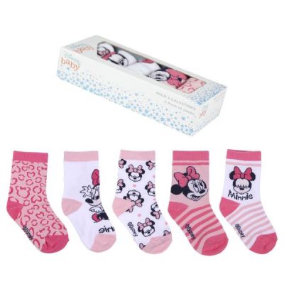 Set 5 perechi sosete Minnie Mouse, marimea 19/20