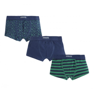 Set 3 boxeri bleumarin / verde(10578), 10 ani / 140 cm