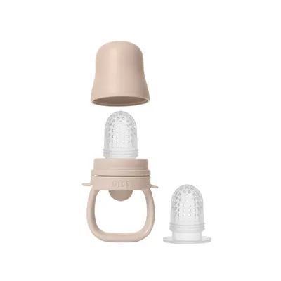 Bibs - dispozitiv de hranire baby feeder cu 2 tetine din silicon, blush bbb4350244