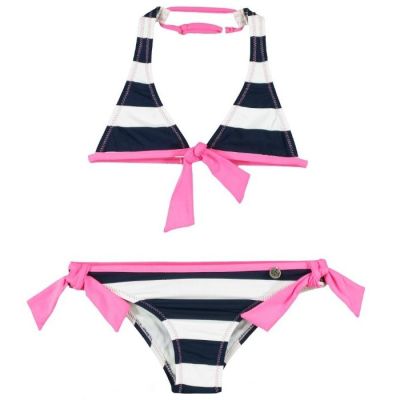 Costum de baie cu 2 piese Bleumarin/Alb/Roz (3741), 4 ani, 104 cm