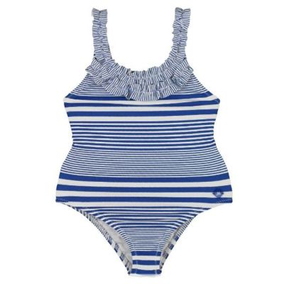 Costum de baie intreg (3752) cu dungi, Albastru/Alb, 2 ani, 92 cm