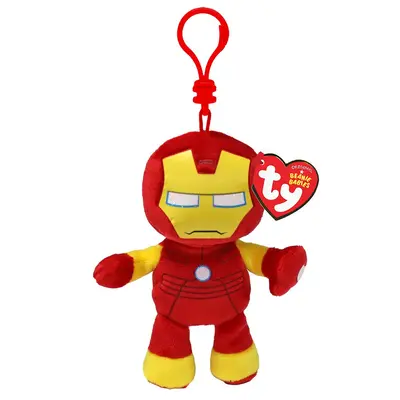 PLUS BRELOC TY 8.5CM BEANIE BABIES MARVEL IRON MAN VIVTY34007