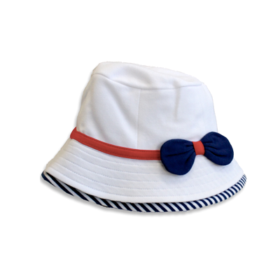 Palarie alb/bleumarin/rosu (10272), 7x24 / 48 cm