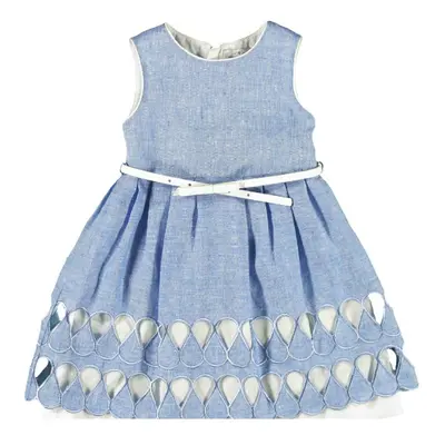 Rochie bleu din in (3930), 80 cm / 12 luni