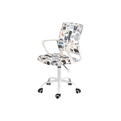 Scaun birou copii hm oris, stofa, baza metalica, inaltime reglabila, rotatie 360&deg;, 80 kg, multicolor drm10547