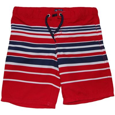 Short pentru baie Rosu cu dungi (3626), 7 ani / 122 cm