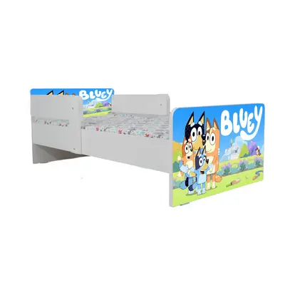 Pat Bluey 2, Cu Dubla Protectie, cu Saltea SafeNest 130x60 Cm, 2-6 Ani  Ptv7997