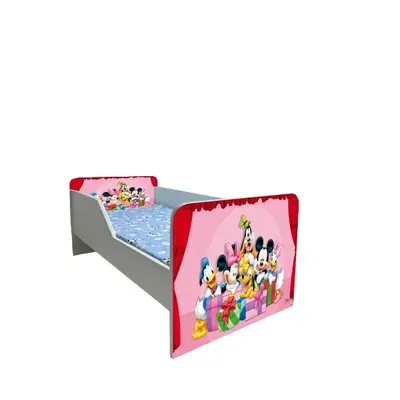 Pat Mickey Si Prietenii 3 Gama Sleepy, cu Saltea SafeNest 130x60 Cm, 2-6 Ani  Ptv7632