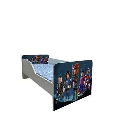 Pat baieti Roblox 2 Gama Sleepy, cu Saltea SafeNest 160x80 Cm, 2-12 Ani  Ptv7909