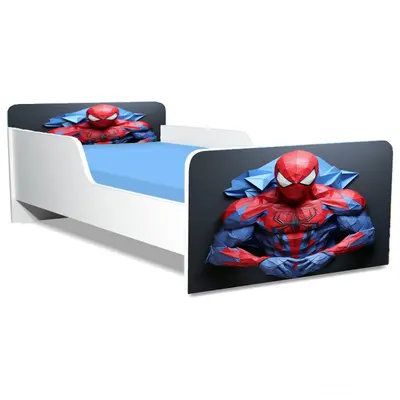 Pat baieti Spiderman 4 Gama Creativ, cu Saltea SafeNest 180x80x8 Cm, 2-16 Ani Ptv8164