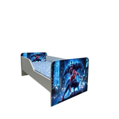 Pat baieti Spiderman Venom Gama Sleepy, cu Saltea SafeNest 140x70 Cm, 2-8 Ani  Ptv7795
