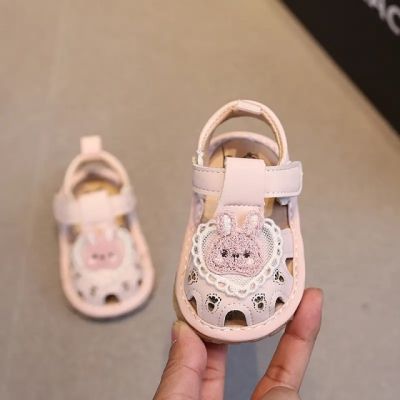 Sandalute roz pudra cu piuitoare - bunny mb2025su01-1-c