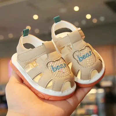 Sandalute crem cu piuitoare - bear md2025su17-1-sa42