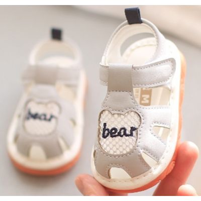 Sandalute gri cu piuitoare - bear md2025su17-3-sa42