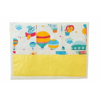 Organizator patut Balonase cu galben, din bumbac KDEOPBG