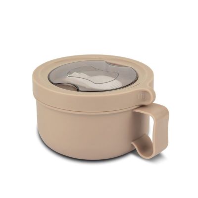 Recipient rotund pentru alimente din oțel inoxidabil "we care", bej, 850ml   smb10-262-032