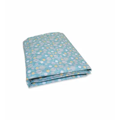 Cearceaf Bubble Blue, cu elastic, din bumbac, 60x120 cm KDECE60120BBLU