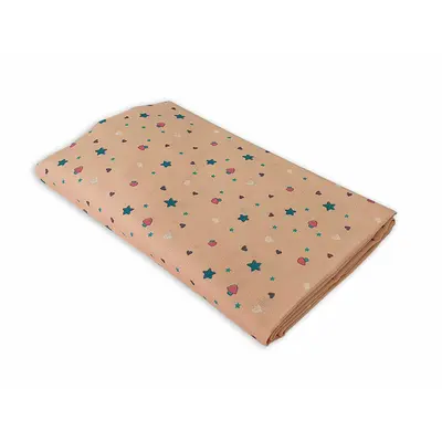 Cearceaf Lumea stelutelor colorate, cu elastic, din bumbac, 70x110 cm KDECE70110LSC