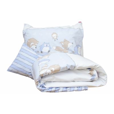 Lenjerie pat copii Odette Blue, din bumbac, 100x135 cm KDEHP100135HP4060ODTB