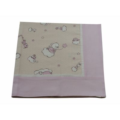 Paturica Ursuletul Martinica cu roz, cu spate finet KDEPF80X80UMR