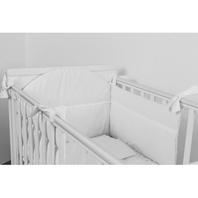 Protectie jumatate patut Alb cu dantela, din bumbac KDE35NBLF