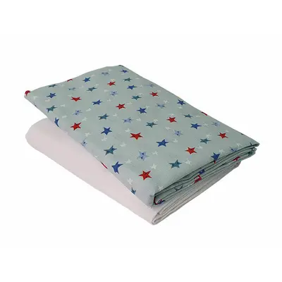 Set cearceafuri Stelute somnoroase, cu elastic, din bumbac, 60x120 cm KDECE260120SS